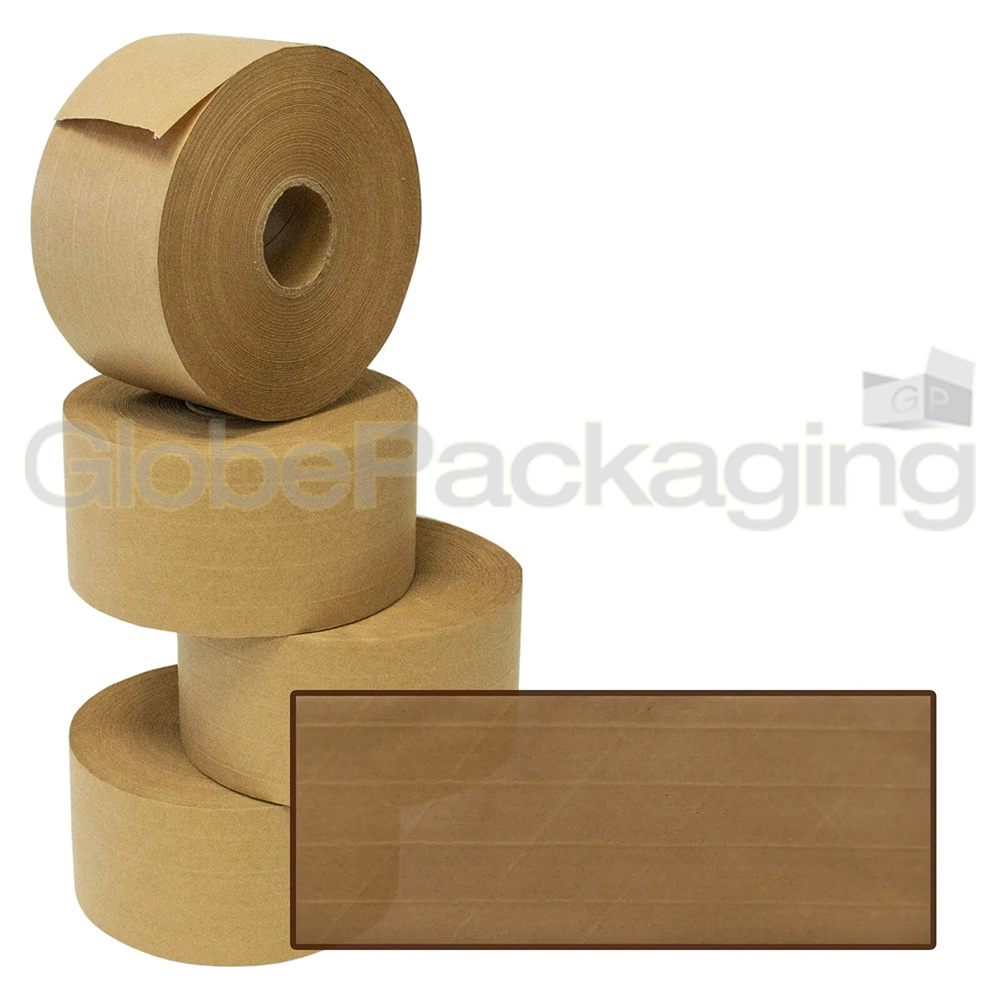 12 x Rolls Of REINFORCED Gummed Paper Water Activated Tape 70mm x 100M, 130gsm